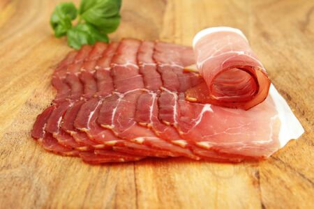 Food - Ham on cutting boardの写真素材