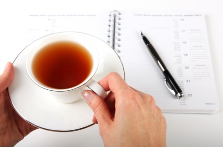 Business Concept - Businesswoman, Office and Documentの写真素材