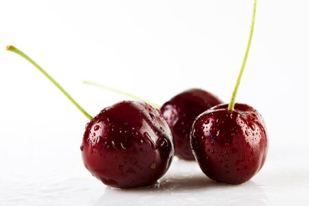 Fresh wet cherries - Healthy Eatingの写真素材