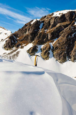 Yellow ice axeの写真素材