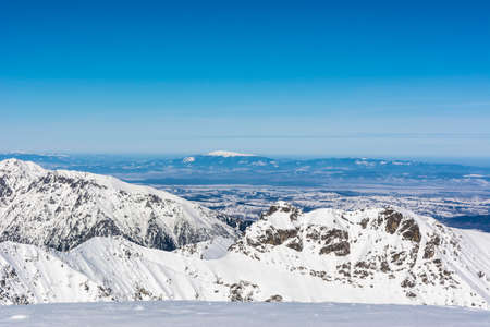 View of the massif Babia Gora (Babia hora) with Tatra peakの写真素材