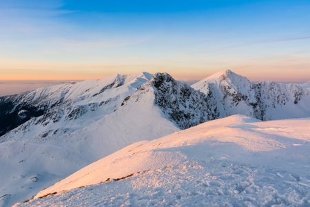 Tatra peaks in winter morning