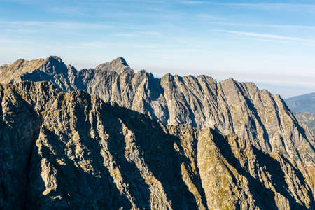 Beautiful mountain ridge Tatra Mountains in Slovakiaの写真素材