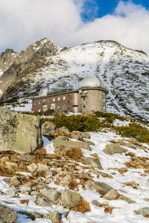 Tatranska Lomnica, Slovakia - December 26, 2015:  Observatorium Skalnate pleso (Skalnate Pleso Observatory) is an astronomical observatory in Slovakia.のeditorial素材