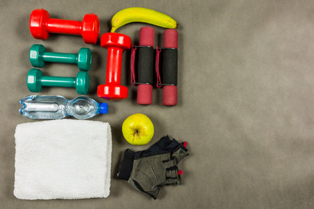A set of accessories for an active and healthy lifestyle of women and girls.