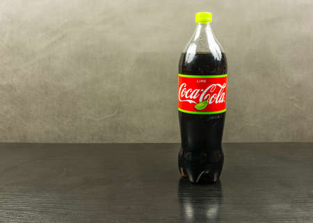 Niedomice, Poland - March 06, 2018: Bottle with Coca-Cola (Coke) - lime.のeditorial素材