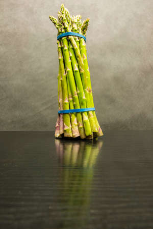 A package of asparagus that is a delicious spring vegetable.の写真素材