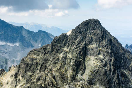 Peak Durny Szczyt (Pysny stit) - An outstanding peak in the high tatras in Slovakia. The goal of ambitious tourist trips and climbing in the National Park.の写真素材