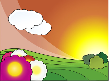 Landscape Afternoonのイラスト素材