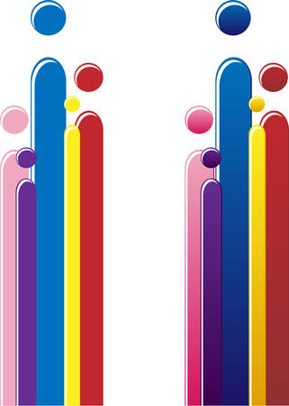 Colorful bars with glossy effect for you to use and editのイラスト素材
