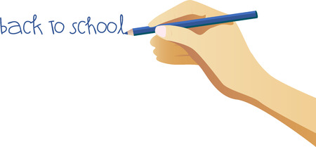 Hand writing back to school note on wallのイラスト素材