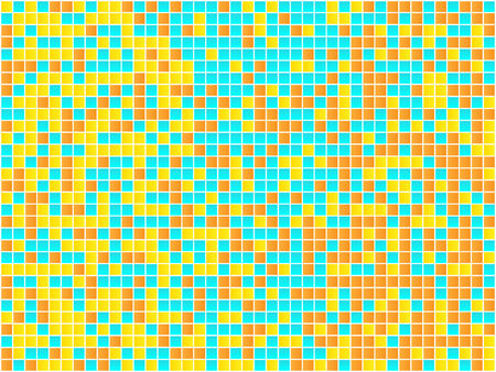 Orange, Yellow and Blue Mosaic. Vector Imageのイラスト素材