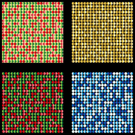 Set of four seamless christmas backgrounds.のイラスト素材