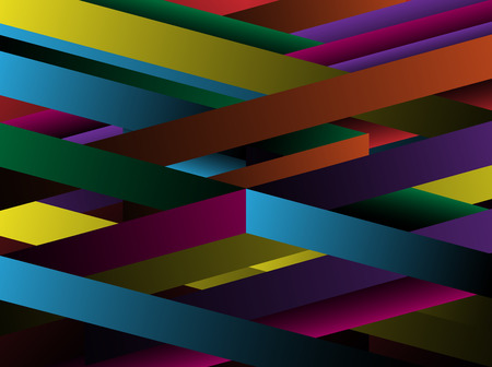 Blue, red, yellow and orange abstract geometric background.のイラスト素材