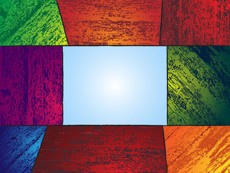 Wood colored background with text box. Vector Imageのイラスト素材