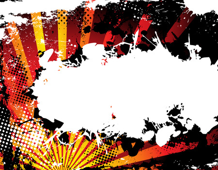 Abstract Grunge Halftone Background in orange. Vector Image.のイラスト素材