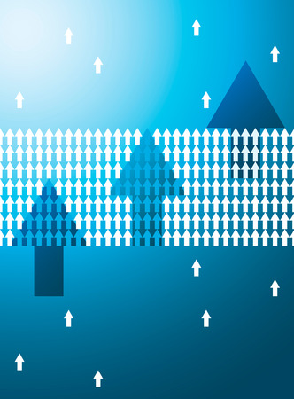 Abstract blue arrows background. Vector Imageのイラスト素材