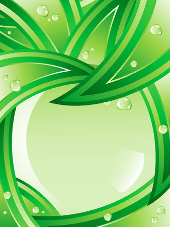 Tropical Leaves Ecology Background. Editable Imageのイラスト素材