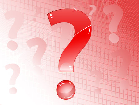 Red and Glossy Interrogation Mark Background.