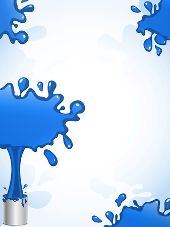 Blue Ink Splash Background.のイラスト素材