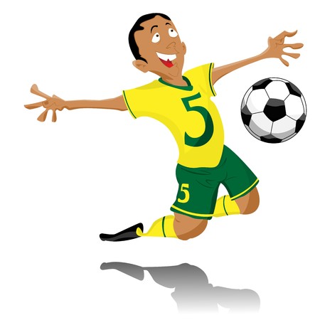 Black Soccer Player Celebrating Goal. のイラスト素材