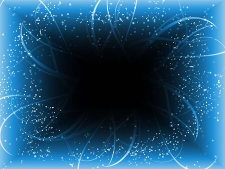Infinite Perspective Blue Stars Background. Editable Illustrationのイラスト素材