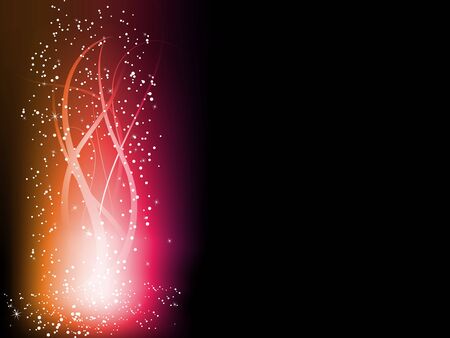 Red an Yellow Colorful Glowing Lines Background. Editable  Illustrationのイラスト素材