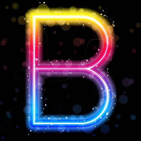 Alphabet Rainbow Lights  Glitter with Sparklesのイラスト素材