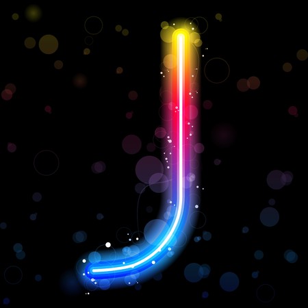 Alphabet Rainbow Lights  Glitter with Sparklesのイラスト素材