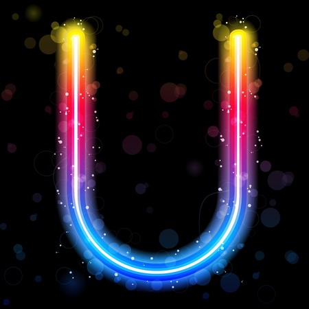 Alphabet Rainbow Lights  Glitter with Sparklesのイラスト素材