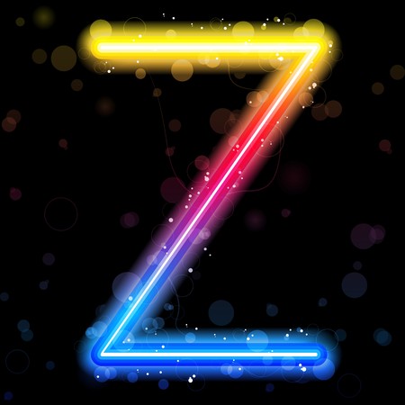 Alphabet Rainbow Lights  Glitter with Sparklesのイラスト素材