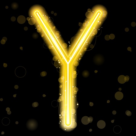  Alphabet Golden Letters with Glitter and Sparklesのイラスト素材