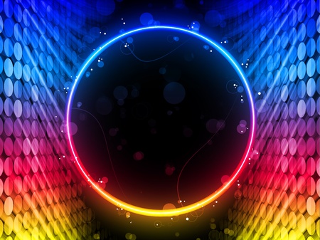   Disco Abstract Circle Box on Black Backgroundのイラスト素材
