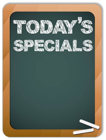 Vector - Blackboard with Today's Specials Message written with Chalkのイラスト素材