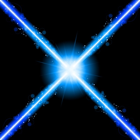 Vector - Laser Neon Blue Lightsのイラスト素材