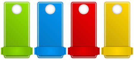vector - Set of Colorful Text Box Door Hangersのイラスト素材