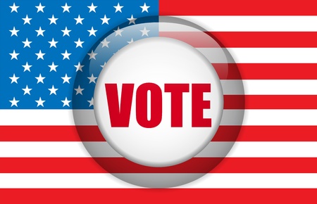 Vector - USA Vote Background with American Flagのイラスト素材