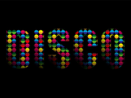 Disco Letters Party Music Colorful Alphabet