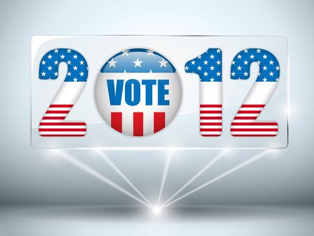 United States Election Vote Button Background.のイラスト素材