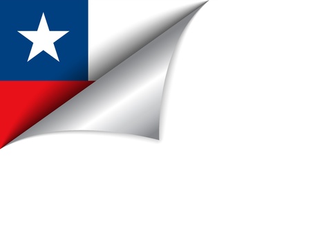 Chile Country Flag Turning Pageのイラスト素材