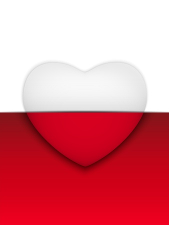 Vector - Valentine Day Heart on White Buttonのイラスト素材