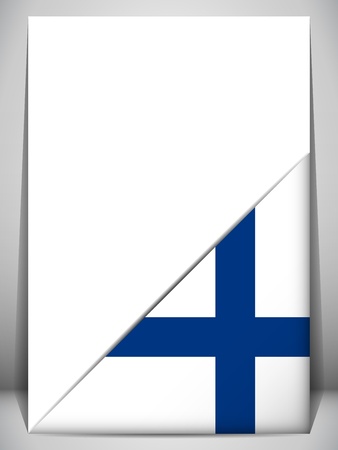 Finland Country Flag Turning Pageのイラスト素材