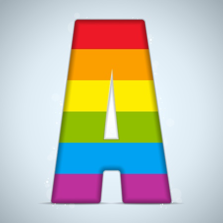 Flag Shiny Glass Alphabetのイラスト素材