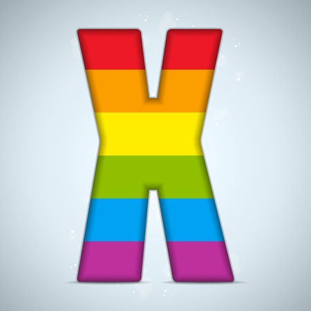 Flag Shiny Glass Alphabetのイラスト素材