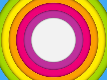 Vector - Colorful Frame with Circles Rainbowのイラスト素材