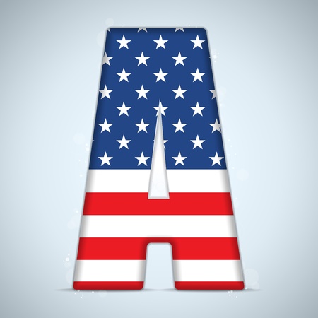 Vector - USA Independence Day Alphabet Lettersのイラスト素材