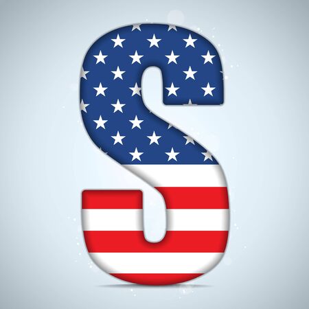 Vector - USA Independence Day Alphabet Lettersのイラスト素材