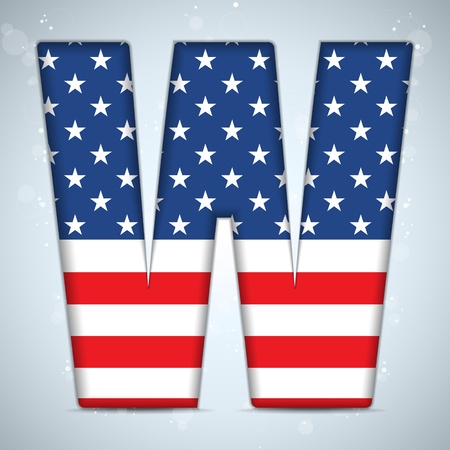 Vector - USA Independence Day Alphabet Lettersのイラスト素材