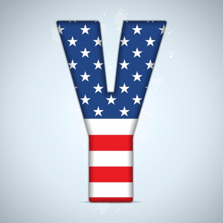 Vector - USA Independence Day Alphabet Lettersのイラスト素材