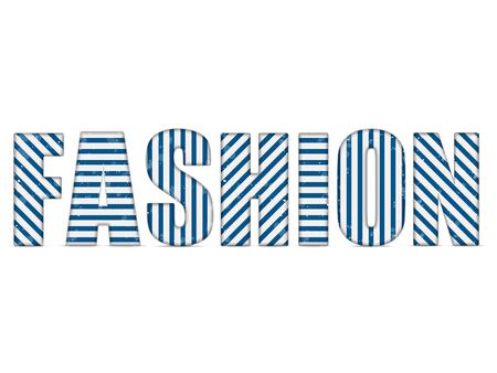 Vector - Fashion Glamour Letters with Blue Stripe Patternのイラスト素材